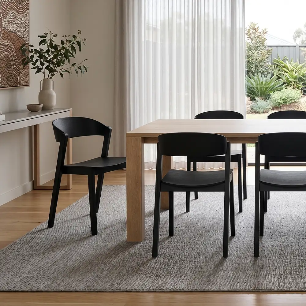 Black modern dining chair