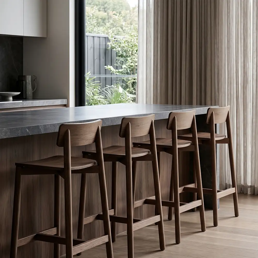 Walnut Bar Stool Andi