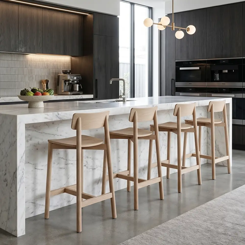 Andi Natural Bar Stool in Kitchen