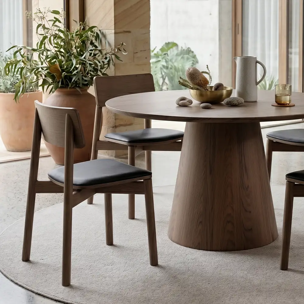 Walnut Upholstered Dining Chair