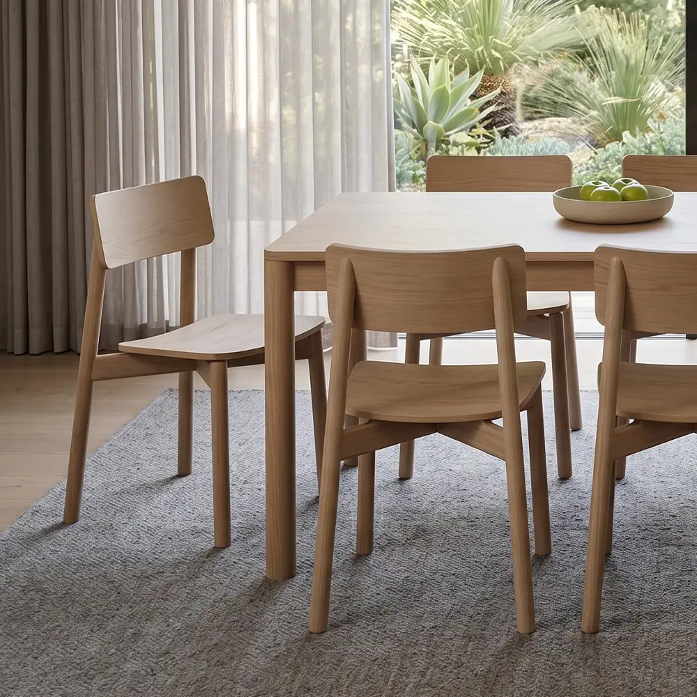 Andi Natural Dining Chair in a home