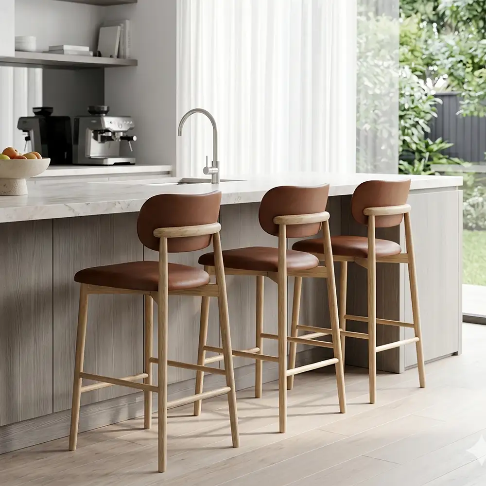Oskar Tan Kitchen Stool