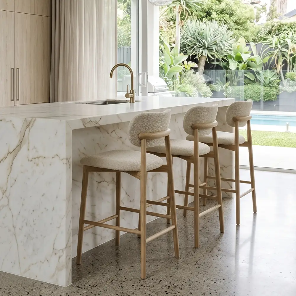 Oskar Stool in Ivory Cream