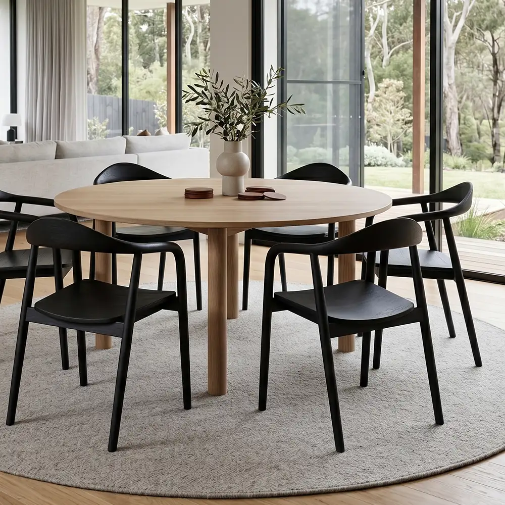 Black Arki Wooden Armchair