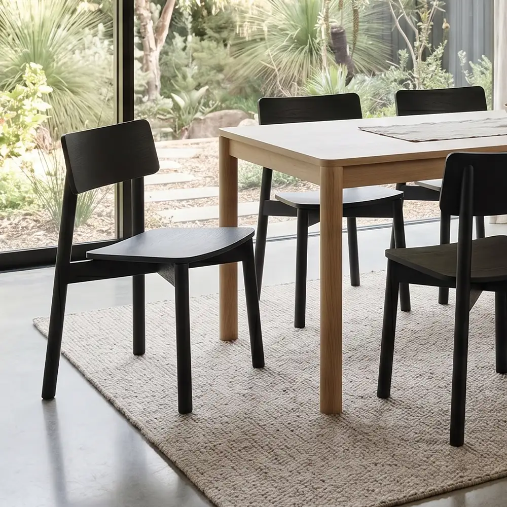 Black Andi modern dining chairs