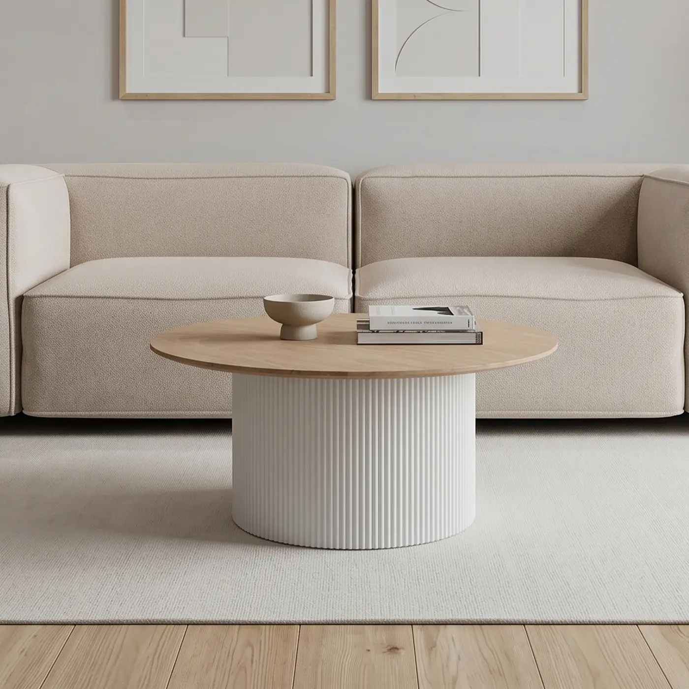 White Round Coffee Table