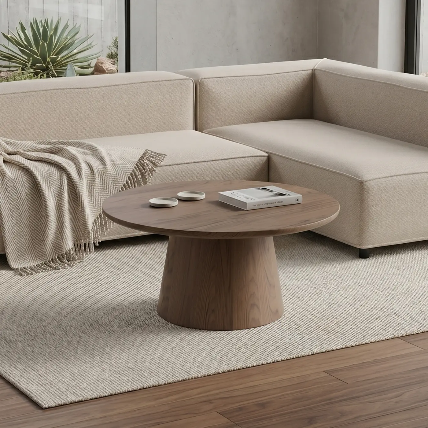 Circa Walnut Round Coffee Table