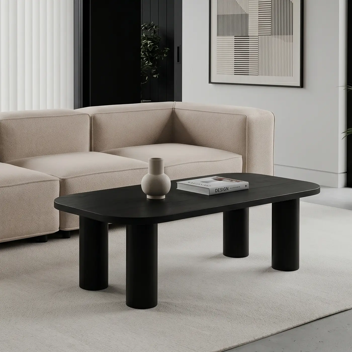 Black Rectangle Coffee Table