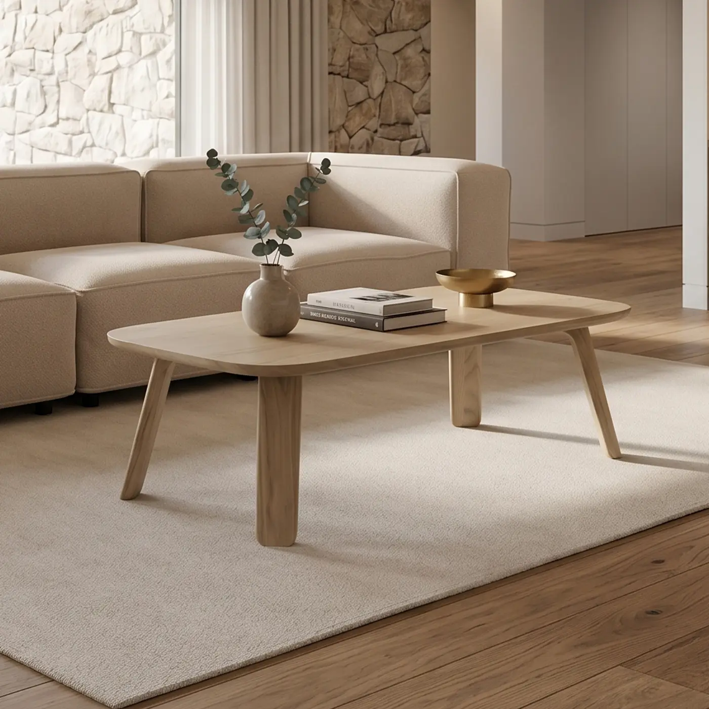 Mateo Rectangle Wood Coffee Table