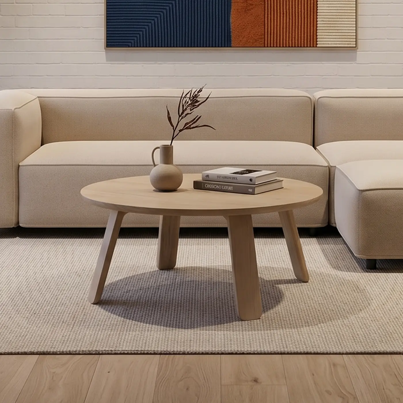 Mateo Round Wooden Coffee Table