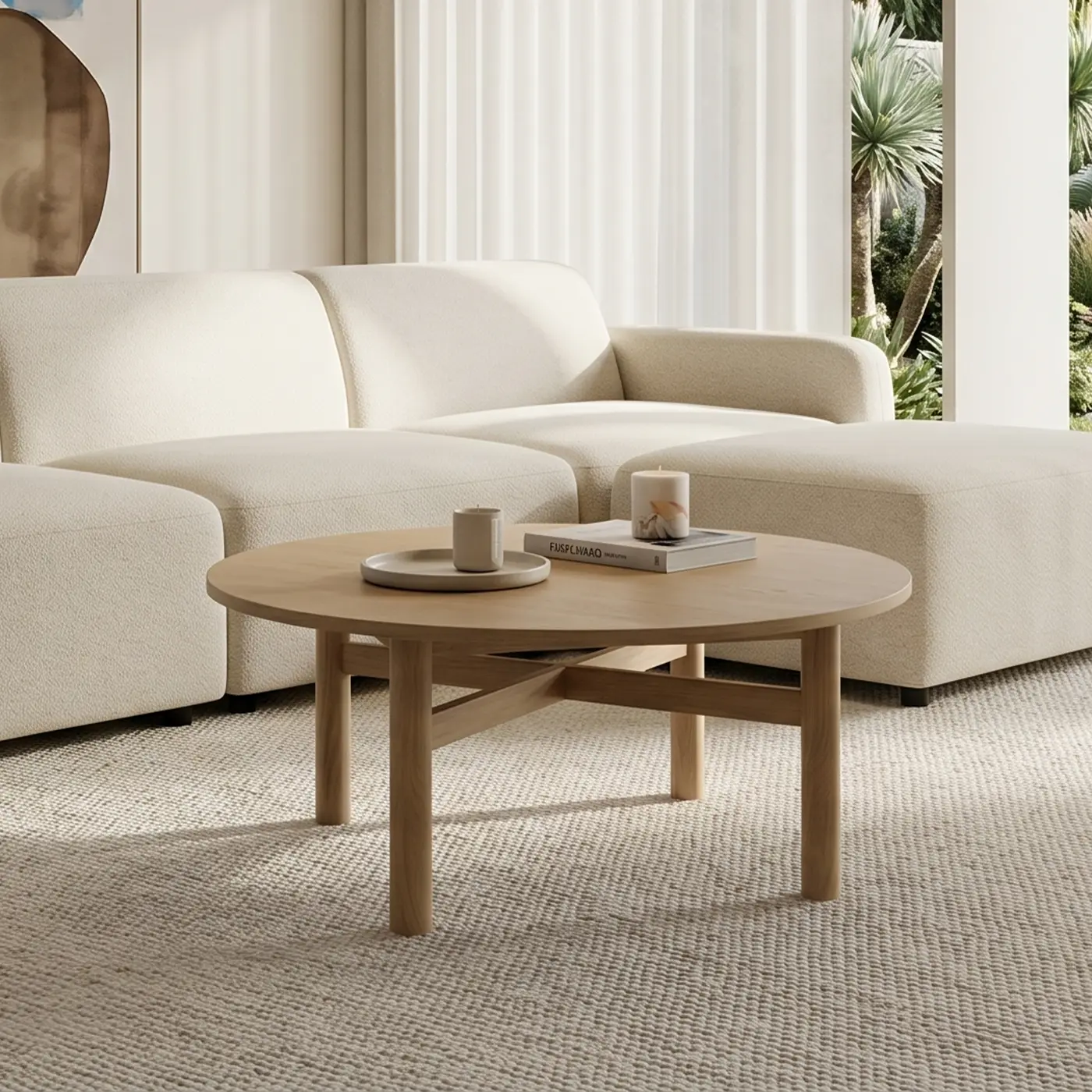 Nordica Round Solid Oak Coffee Table