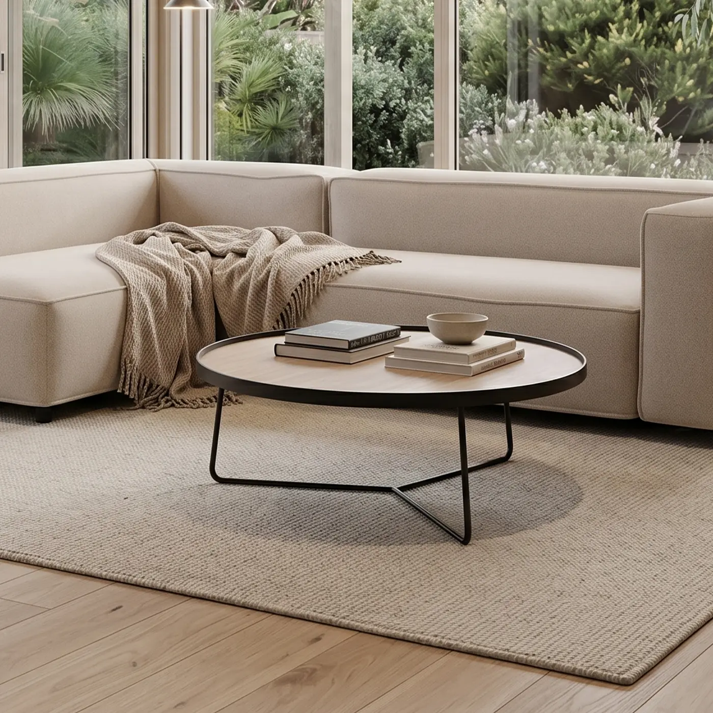 Alora Large Wooden Round Coffee Table