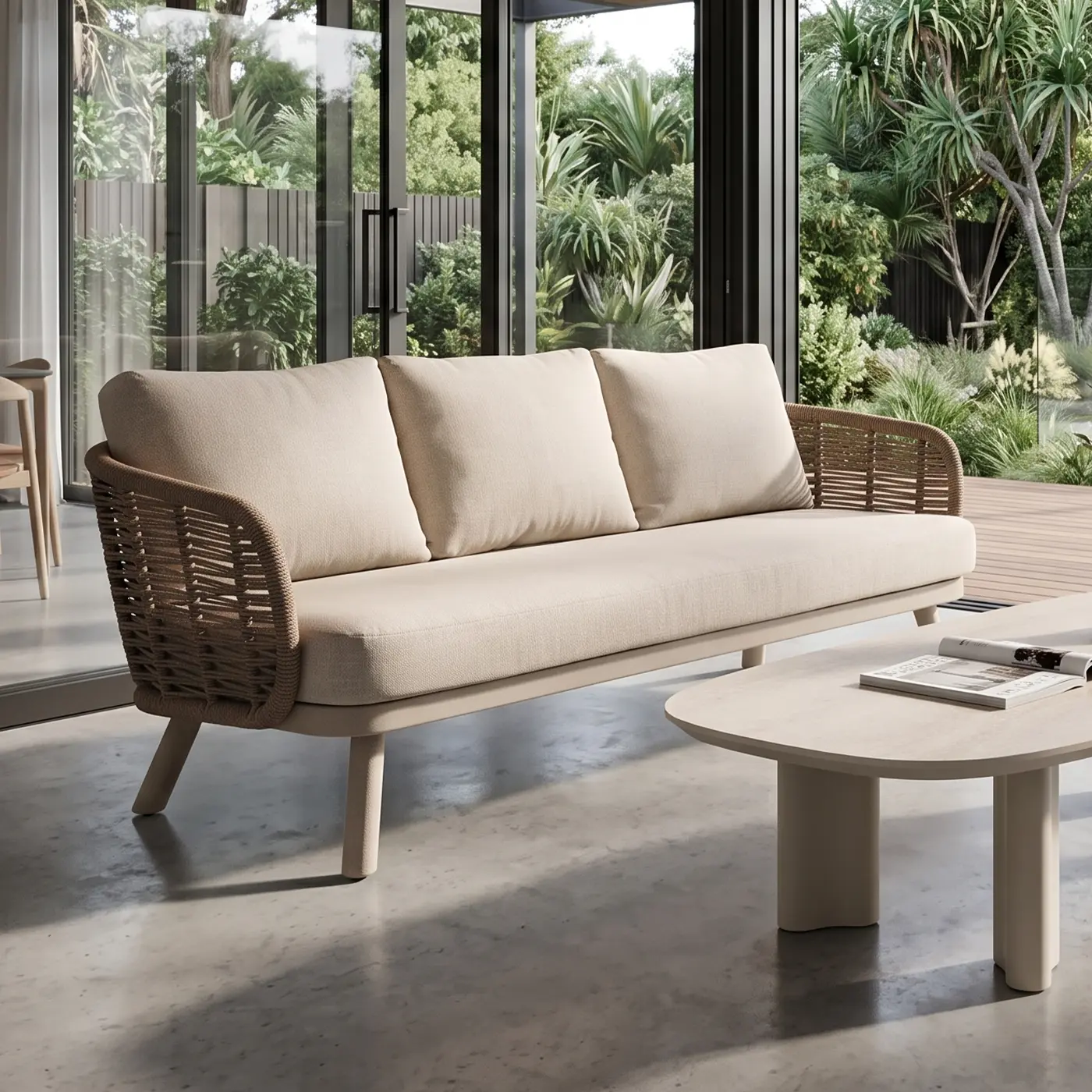 Sorrento 3 Seater Outdoor Rope Sofa