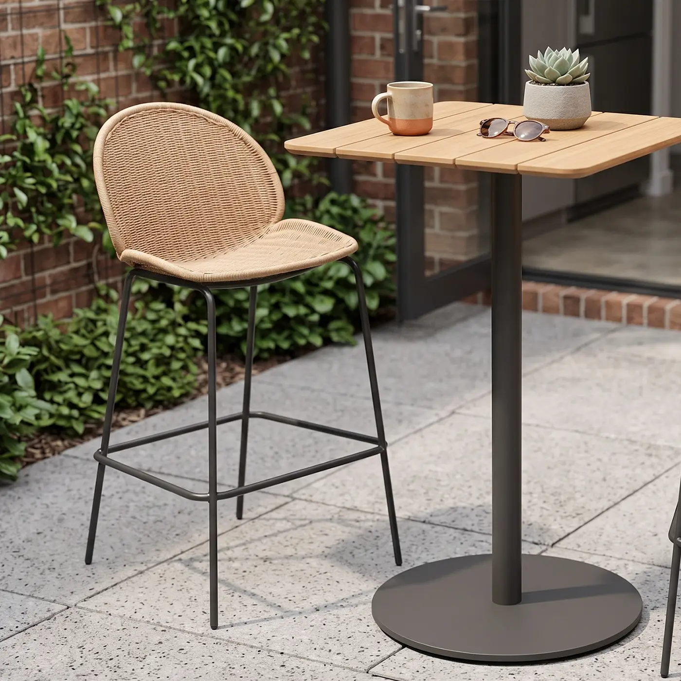 Sombra Outdoor Rattan Bar Stool