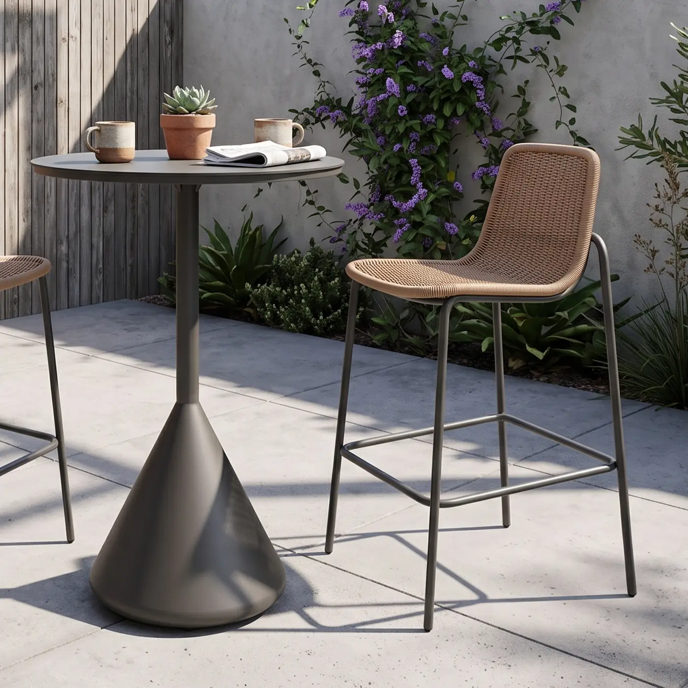 Cenote Rattan Outdoor Bar Stool