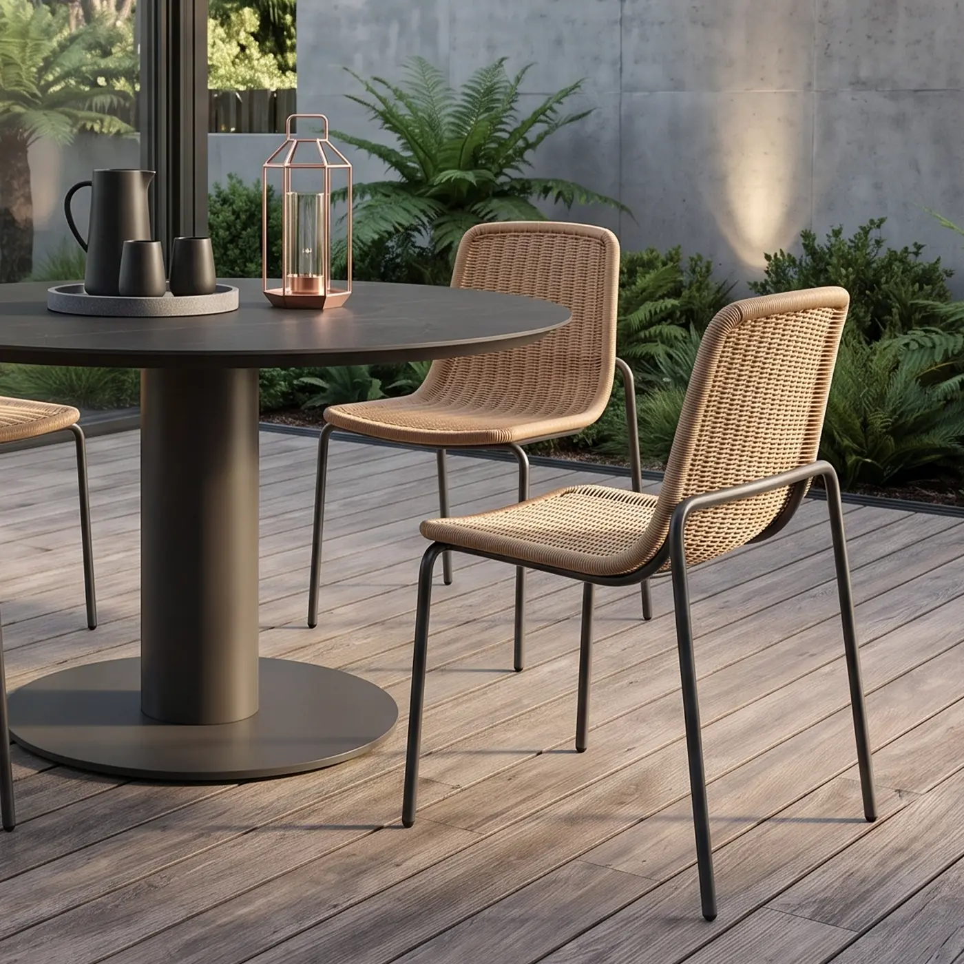 Cenote Modern Rattan Outdoor Dining Chair