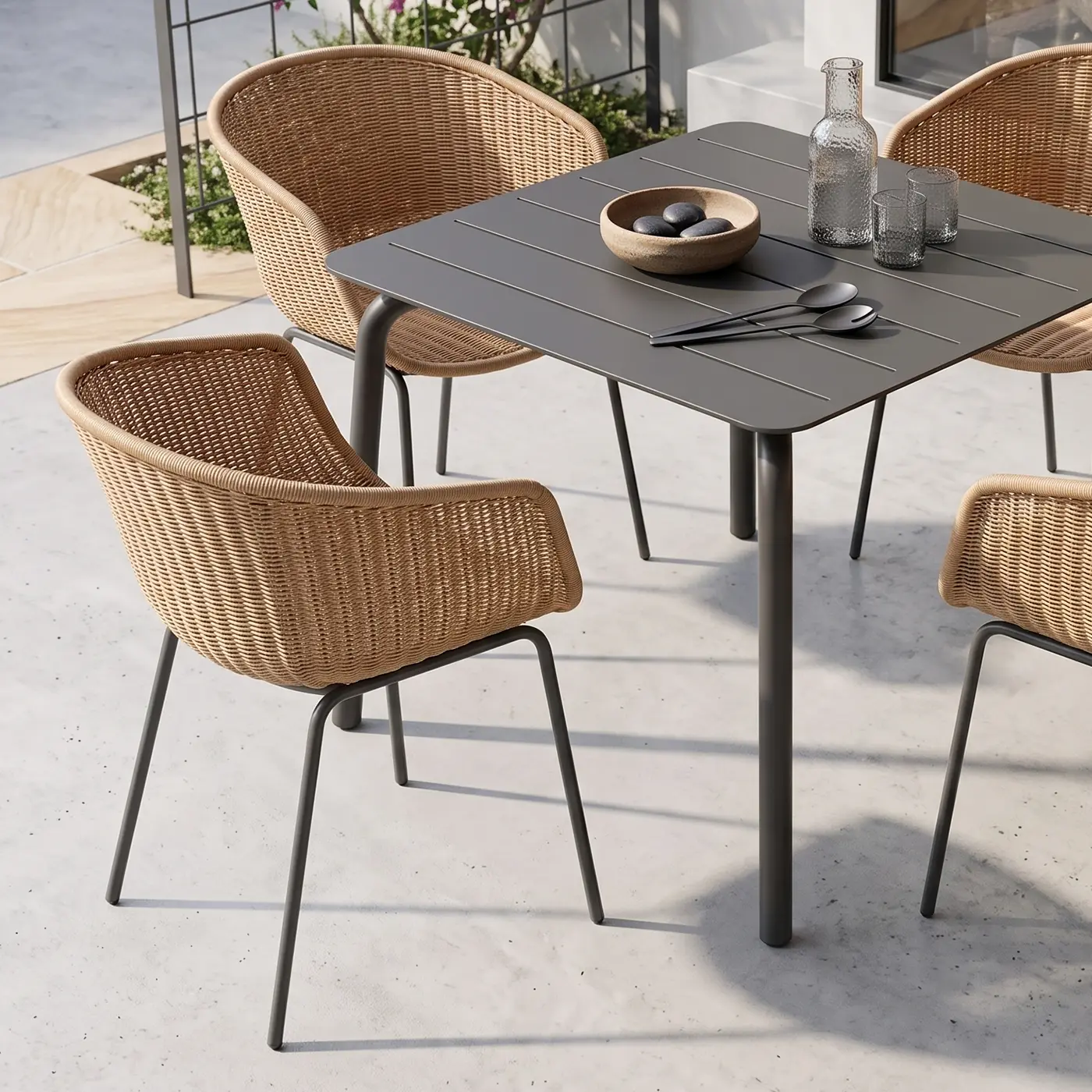 Rattan Outdoor Bucket Armchair