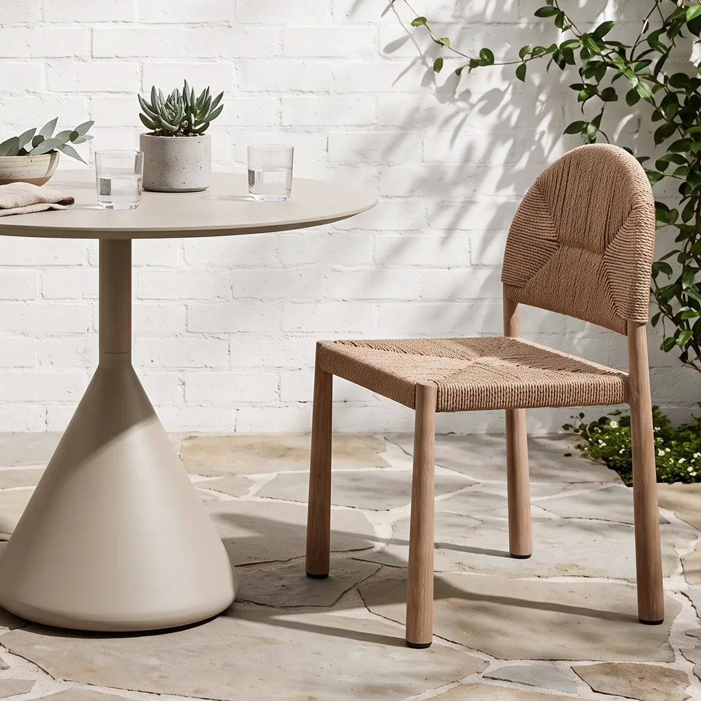 Natural Rope Outdoor Dining Chair