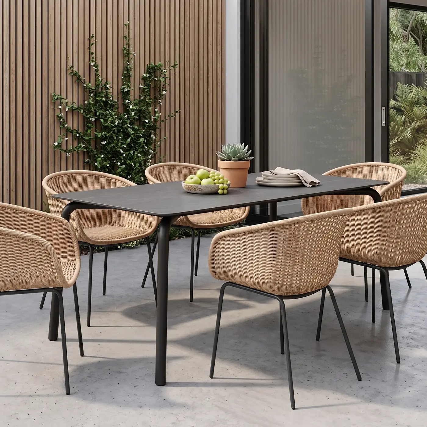 Ceramic Outdoor Dining Table Rectangle