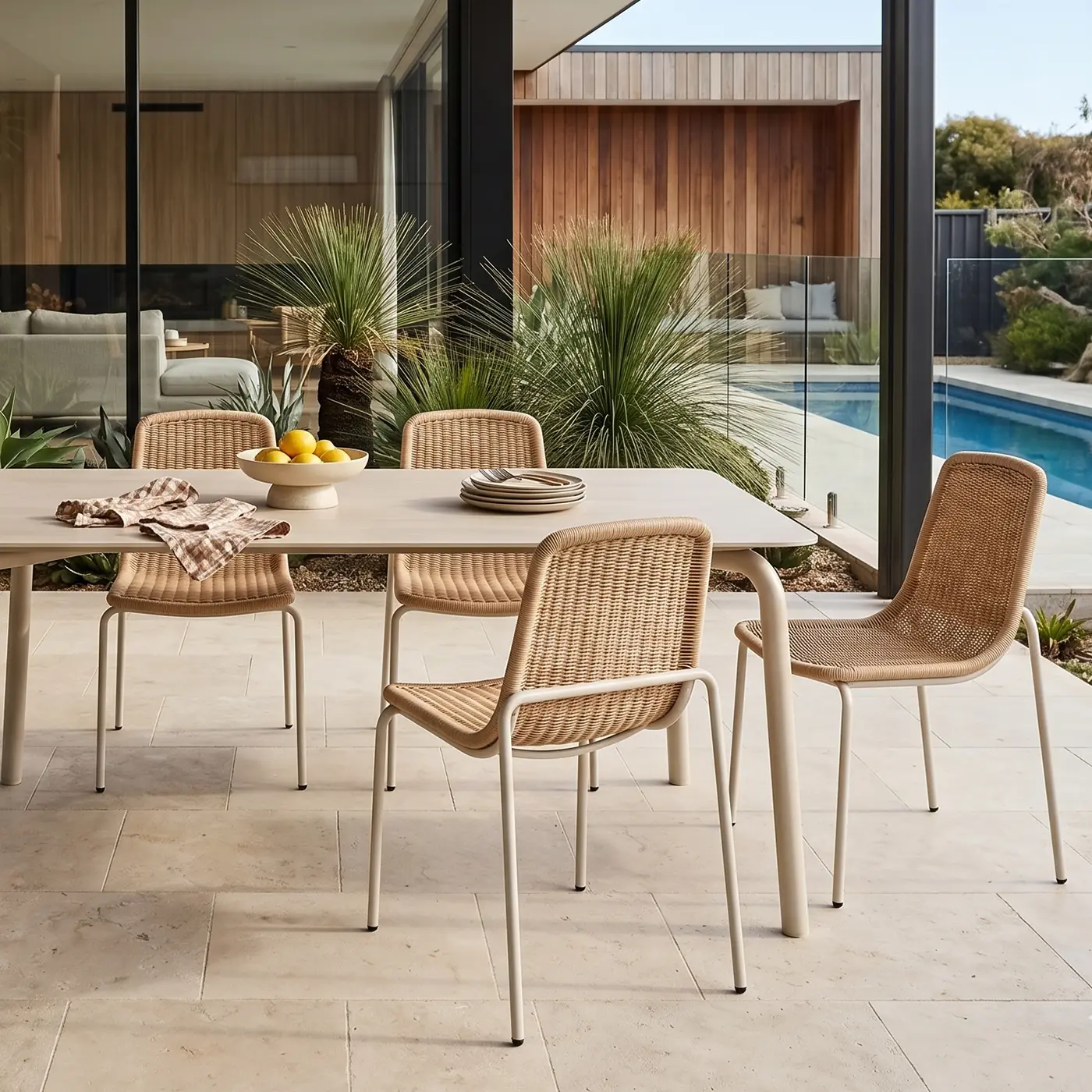 6 Seater Ceramic Outdoor Dining Table