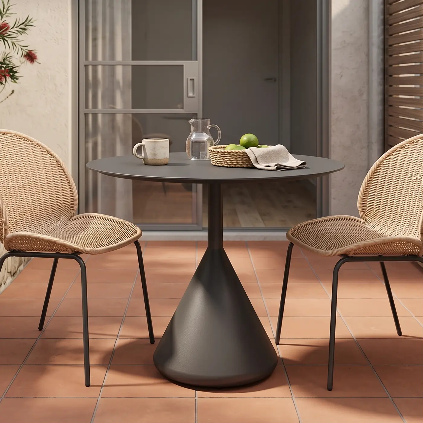 4 Seater Outdoor Charcoal Table