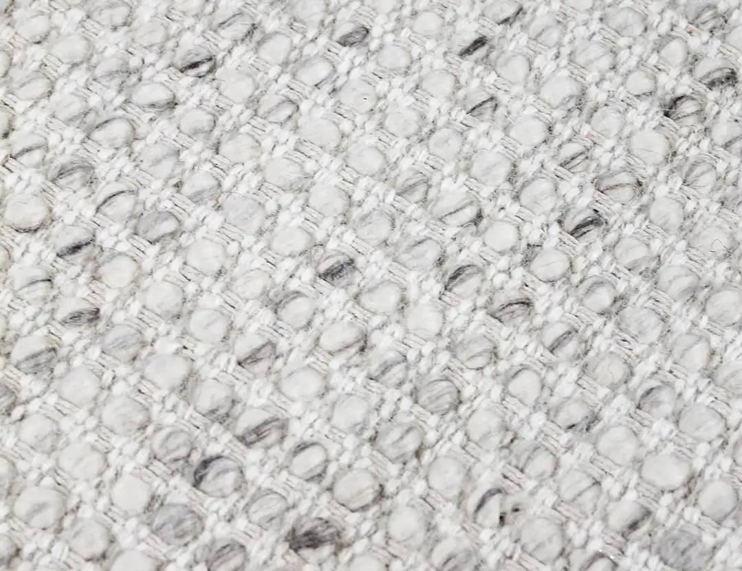 detailed image of Kobe Wool Rug in Silver grey flecked with charcoal