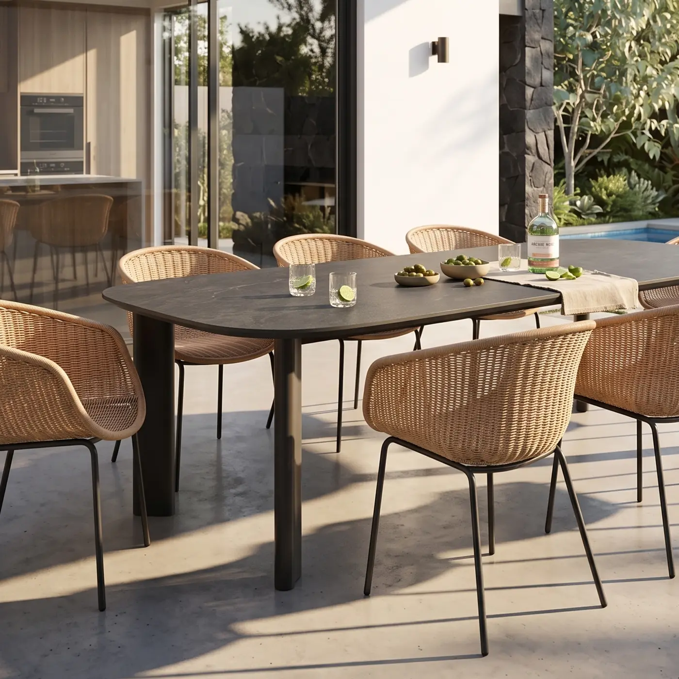 Vela Ceramic Outdoor Dining Table