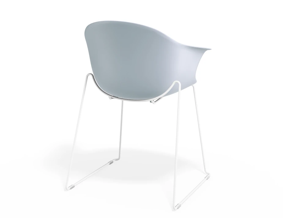 Pebble Armchair Palebluev3seat Sledwhite