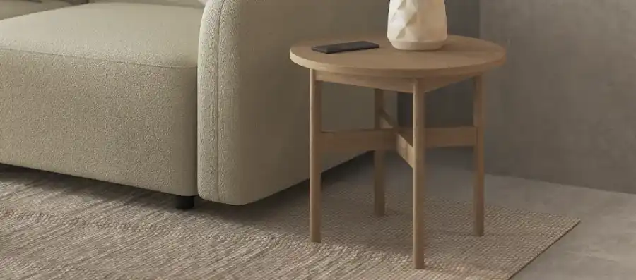 Unwind in a calm, balanced space grounded in natural oak beauty