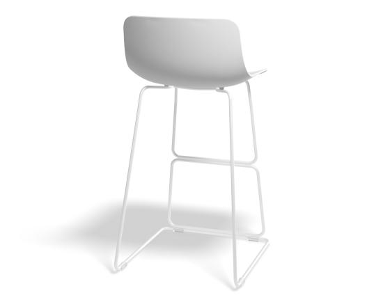 Umbria Stool 69cm Whiteseat Whiteframe Back