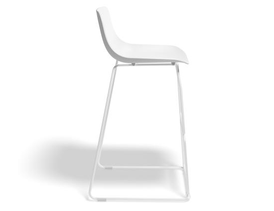 Umbria Stool 69cm Whiteseat Whiteframe Side