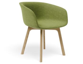 Lonsdale Armchair - Natural Ash - Green Linen Fabric