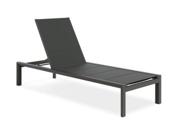 Alvor Sun Lounge Matt Charcoal with Black Mesh