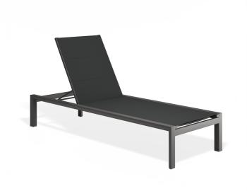 Alvor Sun Lounge Matt Charcoal with Black Mesh