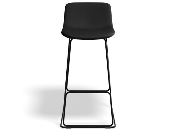 Umbria Stool 77cm Stormgreyseat Blackframe Front