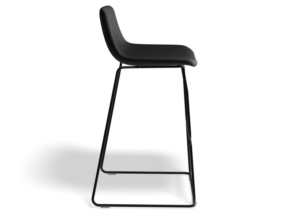Umbria Stool 69cm Stormgreyseat Blackframe Side
