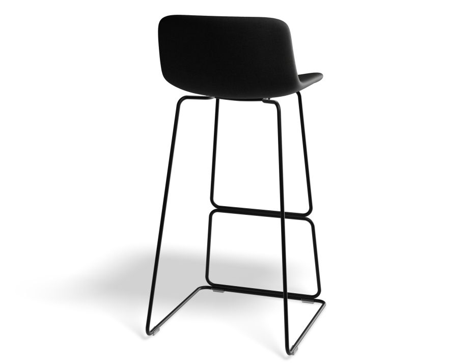 Umbria Stool 77cm Stormgreyseat Blackframe Back