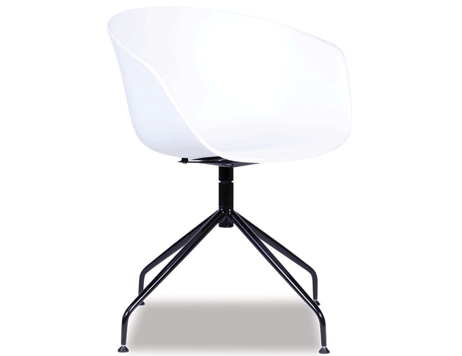 Ponte Dining  Chair  Black  Coated Aluminium Legs