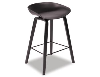 Kobe Counter Stool Black American Ash Frame Black Seat