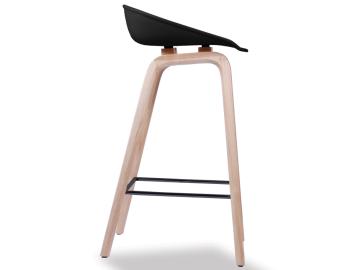 Kobe Counter Stool Natural American Ash Frame Black Seat