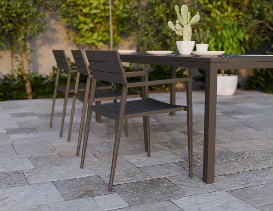 L 7 Halki Dining Charcoal