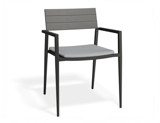 P 1 Halki Chaircushion Charcoal Lightgrey