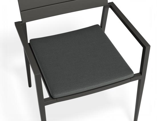 P 5 Halki Chaircushion Charcoal Darkgrey