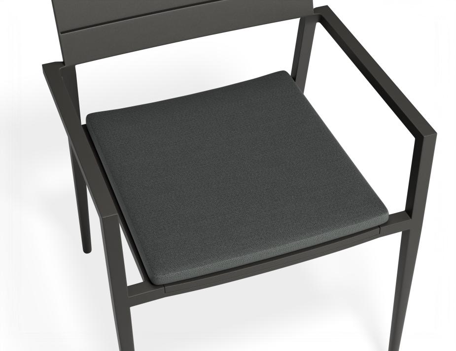 P 5 Halki Chaircushion Charcoal Darkgrey