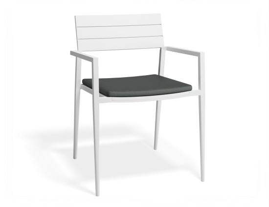 P 1 Halki Chaircushion White Darkgrey
