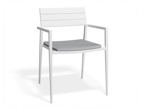 P 1 Halki Chaircushion White Lightgrey