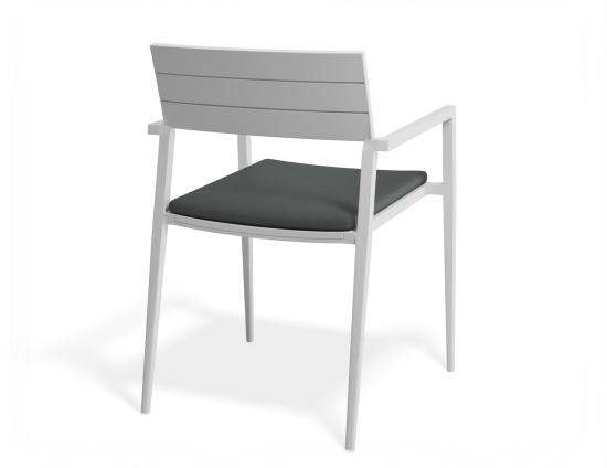 P 2 Halki Chaircushion White Darkgrey