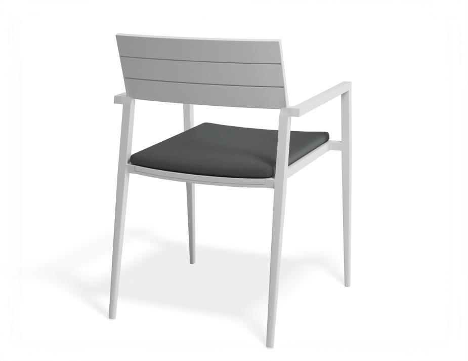 P 2 Halki Chaircushion White Darkgrey