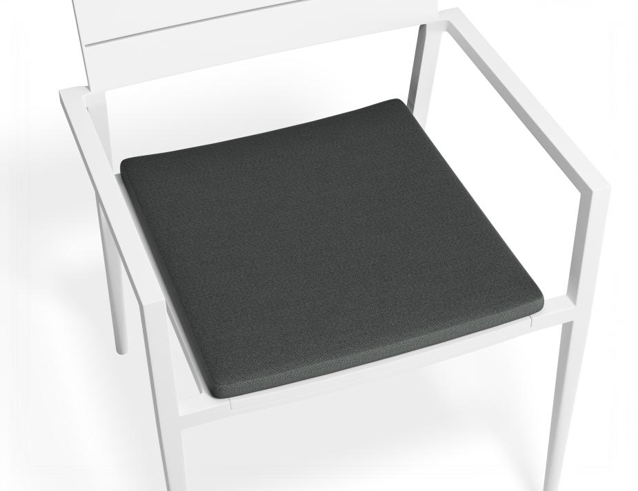 P 5 Halki Chaircushion White Darkgrey