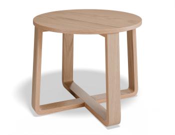 Eddy Round Side Table Natural Timber 